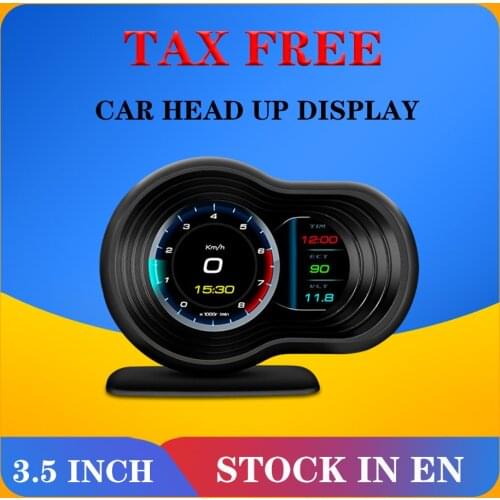 Car HUD OBD GPS Head Up Display Car Accessories Water Temperature Alarm Speedometer Overspeed Alarm Ambient Light F9