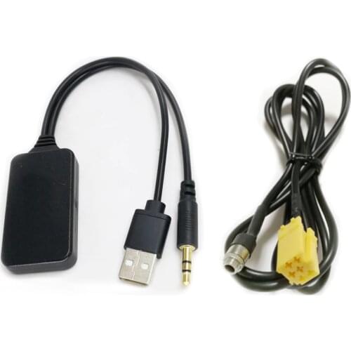 Biurlink Car Radio Wireless Bluetooth USB AUX Receiver ISO 6Pin AUX Audio Cable Adapter for Fiat Grande Punto for Alfa Romeo