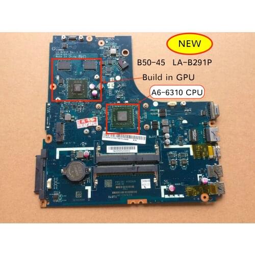 Free shipping A6-6310 CPU ZAWBB LA-B291P B50 45 mainboard For Lenovo B50-45 laptop motherboard