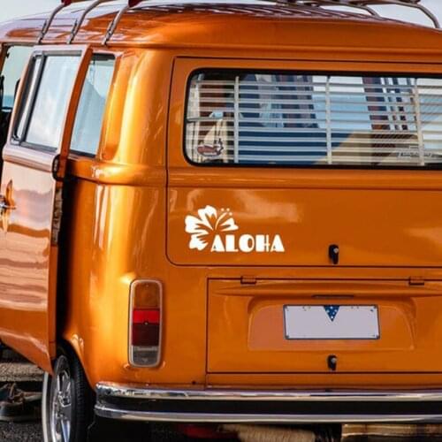 Black/Sliver Aloha Flower Car Sticker Small/Big Size Removable Waterproof Window Body Decal CL952