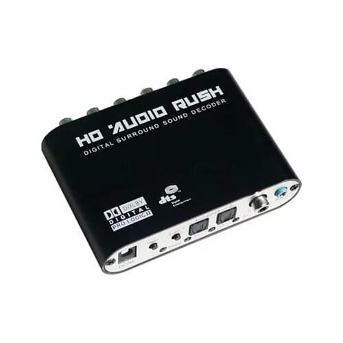 5.1 Channel Digital Audio Decoder Converter HD Rush Audio Gear Surround Sound Decoder for Home Theater