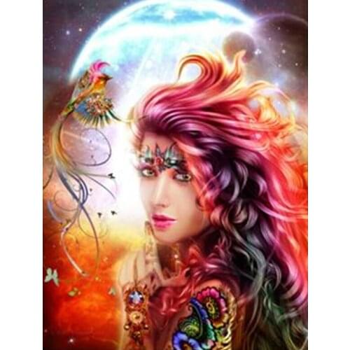 Girl 5D DIY Diamond Painting Round Square Drill Poured Glue Women Embroidery Diamond Cross Stitch Mosaic Rhinestone Home Decor