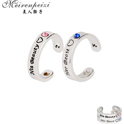 Letter Rings Couple Lover Ring Jewelry High Quality Rings Gift For Fans Movie Lovers Jewelry Engagement