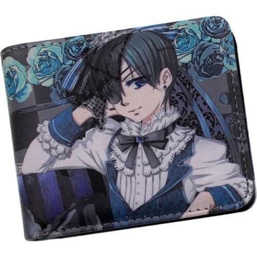 Anime Wallet Black Butler Cosplay Wallet Men with Coin Pocket