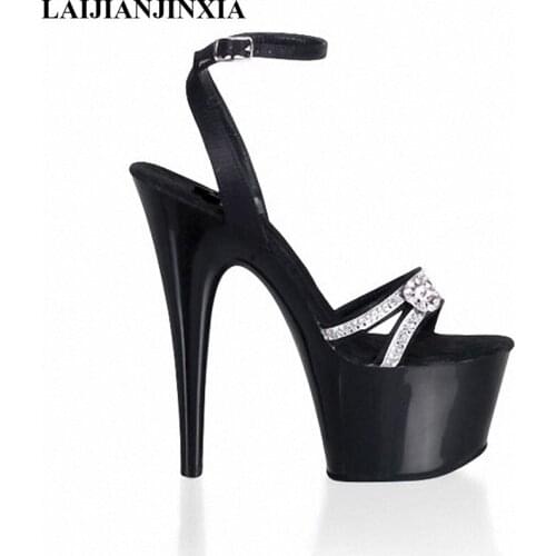LAIJIANJINXIA New Classics Gladiator Sexy Platforms Women Open Toe 17cm High Heel Shoes, Toeless Stiletto, High Heel Sandals
