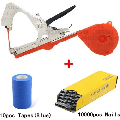 FACTOOL Tying Machine Plant Garden Plant Tapetool Tapener +10 Rolls Tape Set for Vegetable Grape Tomato Cucumber Pepper Flower