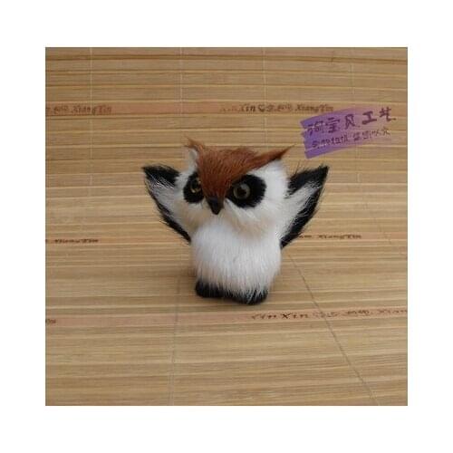 Cute simulation brown back owl toy polyethylene&fur mini flying owl model gift about 9x6x8cm 1198