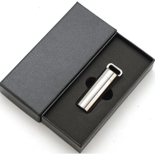 Pure Titanium Mini Sealed Waterproof Storage Pill Box Perfume Case Pendants EDC Tools Eco-friendly Home Outdoor Pill Box