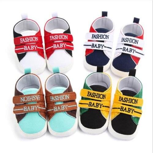 Fashion Letters Baby Shoes Infant Soft Sole First Walkers Newborn Boys Girls Sport Shoes