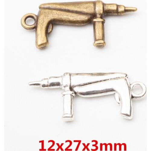 New 20 pcs Zinc alloy Electric drill pendant DIY charm Fashion Bracelet Necklace Jewelry Accessories 5875