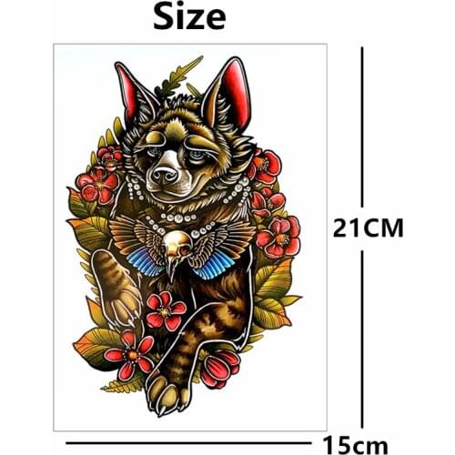 Nu-TATY Black koi Temporary Tattoo Body Art Flash Tattoo Stickers 21*15cm Waterproof Tatoo Home Decor