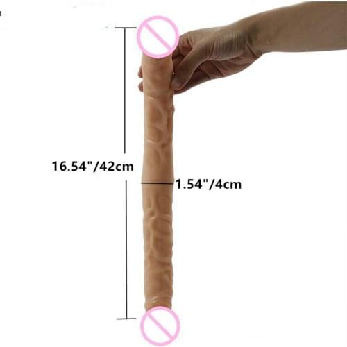 17 Inch Super Huge Double Dildo Big Dick Soft Silicone Penis Female Masturbation Sex Toys Lesbian Sex Products For Women