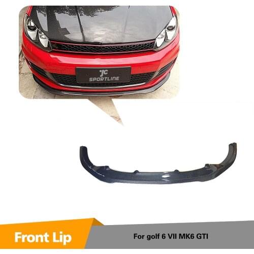 For VW Golf 6 VI MK6 GTI 2010-2013 Carbon Fiber / FRP Front Lip Spoiler Head Bumper Chin Shovel Protector Car Styling