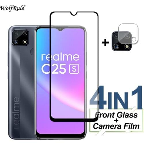 Full Cover Tempered Glass For Realme C25S C11 2021 C25 C20A C20 C21 Screen Protector Protective Phone Lens Film For Realme C25S