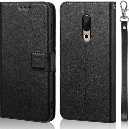 Shockproof magnetic Case for Meizu 15 Plus Phone Case flip leather Case Mobile silicone Shell Cover with card slots
