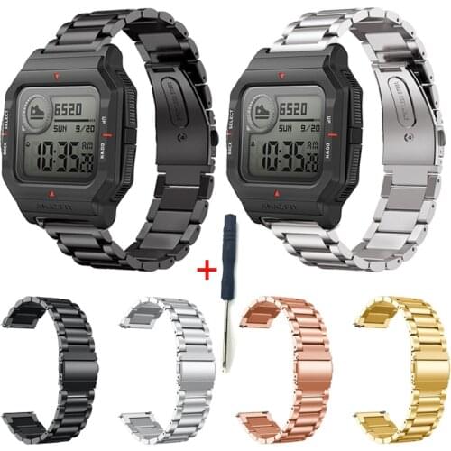 Stainless Steel Straps For Amazfit Neo Smartwatch Band Replacement Wristband For Xiaomi Huami Amazfit Neo Acccessories Bracelet
