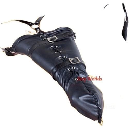 Hand Bodnage Sleeve Cuffs Fetish Behind Restraint Single Glove Armbinder Harness Sex Toys for Men Woman