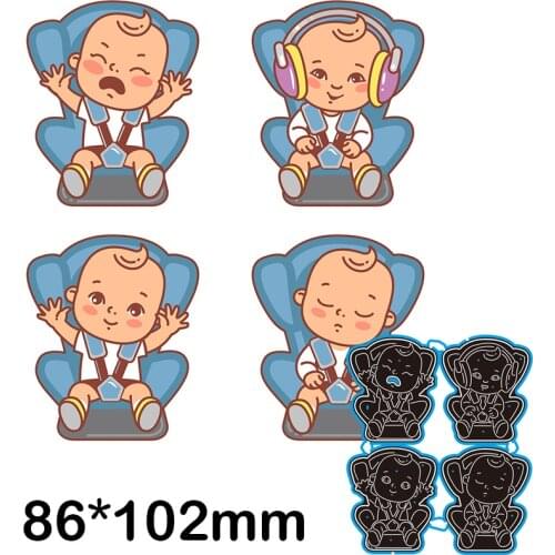 Cutting Dies Cute Baby Stencil Craft for Scrapbook Stamps Dies Embossing Paper Gift Card 86*102mm