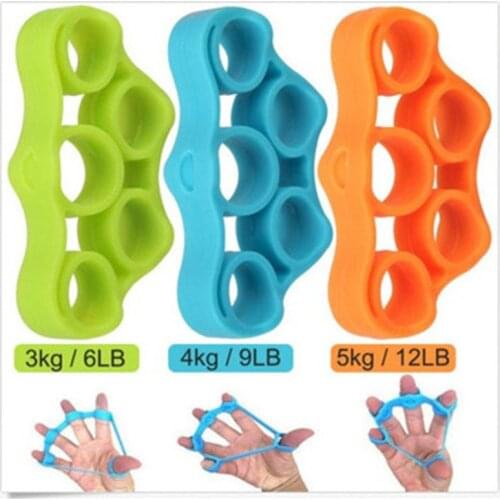 Silicone Finger Gripper Strength Trainer Resistance Band Hand Grip Wrist Yoga Stretcher Finger Trainer Exercise