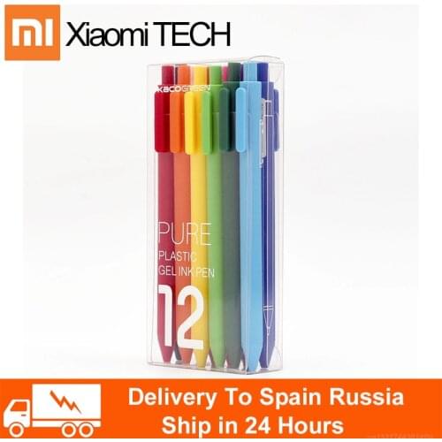 Xiaomi Ecological Chain Original iaomi Mijia KACO Color Signature Pen 12 Color 0.5mm Refill ABS Plastic Writing Length 400m Writ