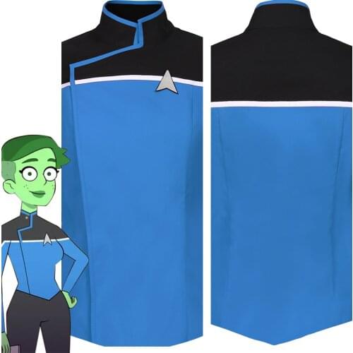 Star Cosplay Trek Lower Decks Costume Adult Blue Uniform Shirt Top Suit Halloween Carnival Suit men women uniform dress jacket