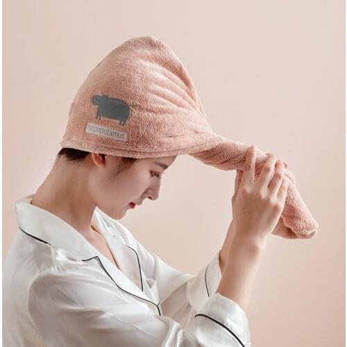 1pc Super Absorbent Cap Magic Hair Fast Drying Salon Towel Hat Microfibre Quick Dry Turban Quick-drying towel Thicken