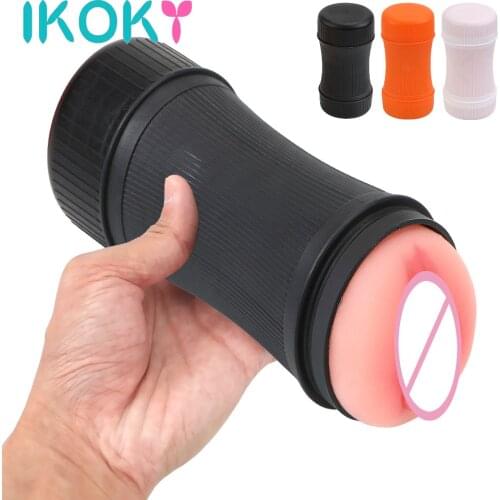 2 In 1 Blow Job Erotic Deep Throat Realistic Vagina Oral Mouth Sex Toys For Men TPE Male Masturbator Cup