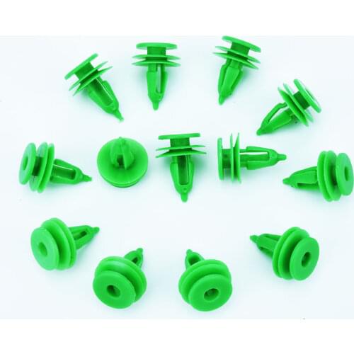 20Pcs Car Door Panel Trim Fasteners Plastic Green Retainer Clips for Chrysler WJ For Jeep Grand Cherokee