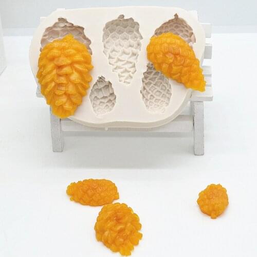 3D Pine Cones Silicone Mold Kitchen Resin Baking Tools Dessert Chocolate Lace Decoration DIY Cake Pastry Fondant Mould M1996