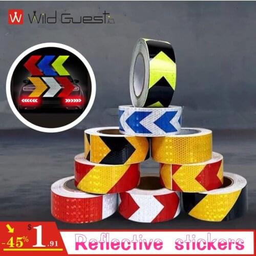 5*100cm Safety Reflective Strip Sticker Car-Styling Self Adhesive Warning Tape Automobile Motorcycle Film Baby Car Decal