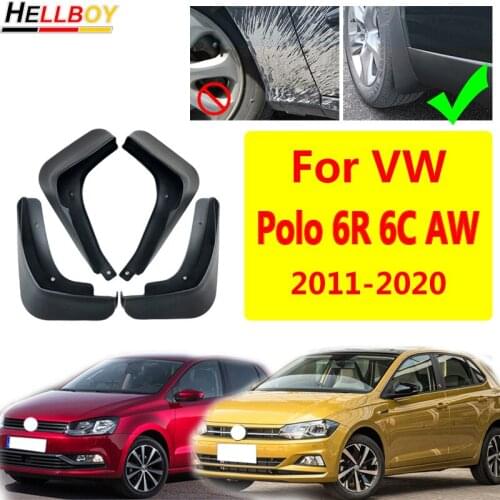 4pcs Car Mud Flaps For VW Polo 2020 2019 MK6 AW Volkswagen polo 2015 MK5 6R 6C Fender Mudguards Mudflaps Splash Guard 2011-2018