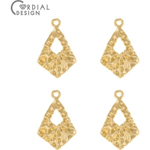 Cordial Design 100Pcs 15*24MM Jewelry Accessories/Earring Pendant/Jewelry Findings & Components/Rhombus Shapes/DIY Charms