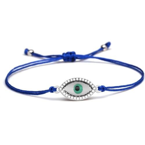 Cowrie Seashell Copper Evil Eye Charm Bracelet Women Men 2020 New Fashion Blue Red Brown Orange Black Thread Adjustable Jewelry