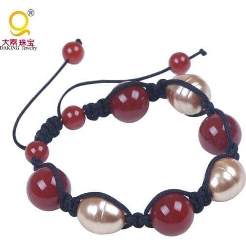 Daking shell bracelet with semi-precious stone handmade bracelet semi-precious stone bracelets jewelry