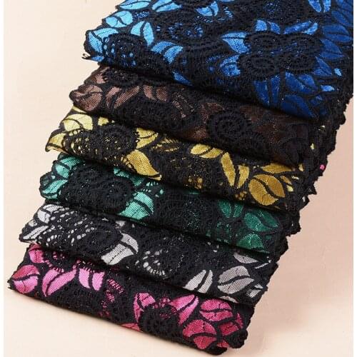 10 Yards 18cm Width Spandex Elastic Lingerie Lace Trim Flower Stretch Sewing DIY Appliques bra Lace Fabric For Underwear