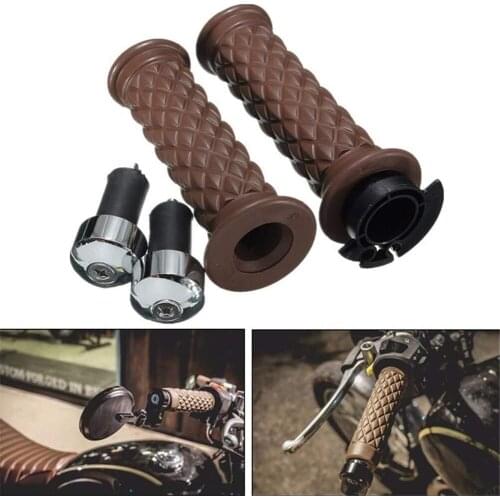 22mm Motorcycle Handlebar Set Retro Modified Motorbike Handle Grips Universal