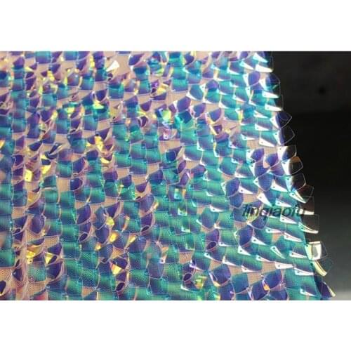 Laser magic color a shiny piece of cloth fashion color change creative dance clothing cloth High-end laser clothing fabric