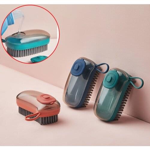Multifunctional Cleaning Brush Filled with Liquid Kitchen Household Dishwashing Brush Car Detailing Brushes Auto Clean Brush
