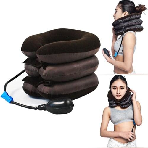 NEW universal Neck Massager Brace Support Cervical Collar Air Traction Therapy Device fit for most men and women