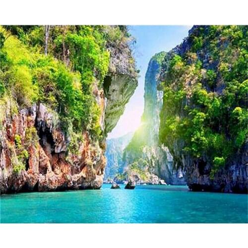 Landscape Scenery DIY Cross Stitch Embroidery 11CT Kits Needlework Craft Set Printed Canvas Cotton Thread Home Sale