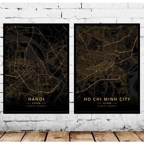 Hanoi Ho Chi Minh City Vietnam Poster