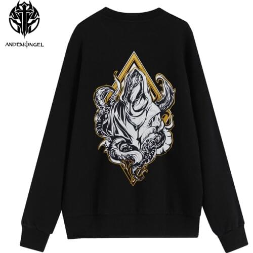 ANDEMONGEL Cthulhu Mythos Hastur High Street Men Women Unisex Oversize Casual Cotton sweatshirt Autumn Tops Tees