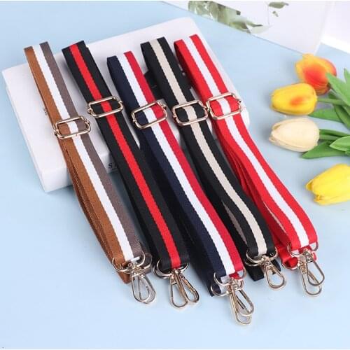 135CM Bag Handle Bag Strap For Women Removable DIY Shoulder Rainbow Handbag Accessories Cross Body Messenger Nylon Bag Straps