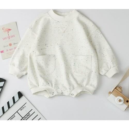 Spring Autumn Baby Clothes New Fashion Colorful Dot Tops O-Neck Long Sleeves Romper Wholesale Customized MQ-PPF2012006-2