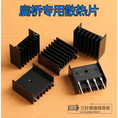 Amplifier Flat Bridge Radiator TO-3P TO-247 Rectifier Bridge Heat Sink 32*17*30 with Needle Spacing 28mm