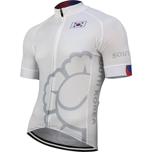 New 2021 Cycling Jersey Pro Team Korea National flag Men Summer Racing Sport MTB Bicycle Clothing Breathable Quick Dry