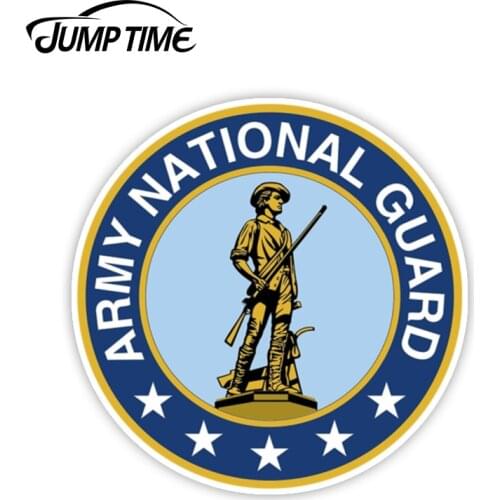 Jump Time 13cm x 13cm US Army National Guard Military Vinyl Decal Sticker Car Truck Window Laptop Wall Car Accessories