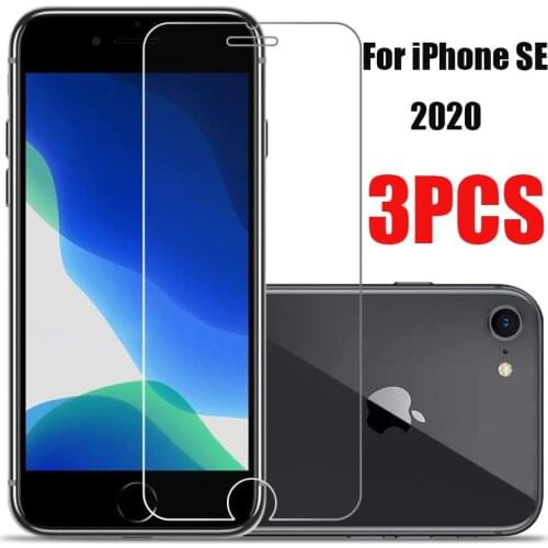 3PCS For iPhone SE 2020 Tempered Glass Screen Protector 2.5 9h Safety Protective Film on for Apple iPhone SE 2020 4.7inch