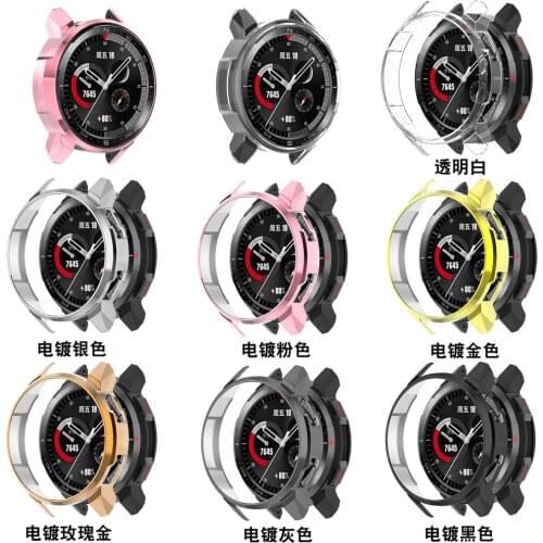 TPU Screen Protector Case Cover for Huawei Honor Watch GS Pro Smart Watch Shell Cover Plating Protection Cover Cases Accessories