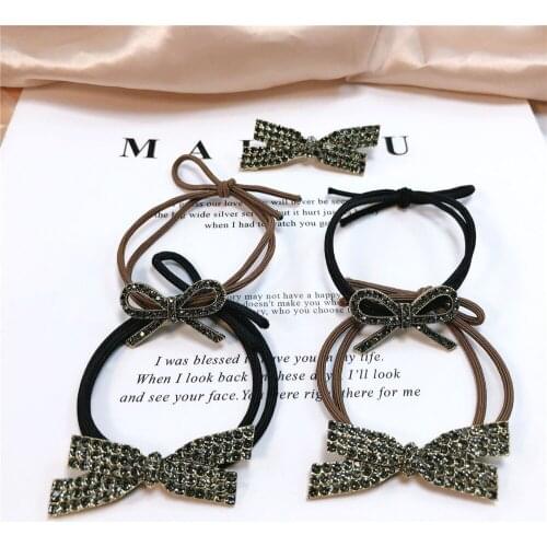 Girl Crystal Bow Hair Clips Sparkly Rhinestone Hair bands lTemperament Full Diamond Elegant Barrettes Women Hair Accessories New